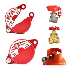 Gate Valve Lockout Device | 1 to 2-1/2 Inch Dia | 2 Pack | Hose Bib, Gas, Propane Tank, Water Spigot and Faucet Locks Outdoor | Red for Professional and Industrial Use