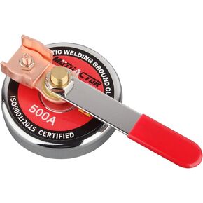 MUTUACTOR 500 AMP Magnetic Welding Ground Clamp, Strong Gripping Quick Release Magnetic Mount Welding Support Clamp Tools for Welding Cutting Factories Industries Work Shop and Instrument Processing