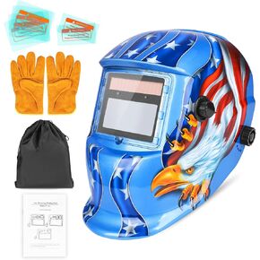 Welding True Color Helmet Auto Darkening Hood with Adjustable Shade Range 4/9-13 for TIG MIG ARC Welder Mask in Kuwait