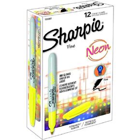 Sharpie Fine Neon Permanent Marker - Orange, Pack of 12