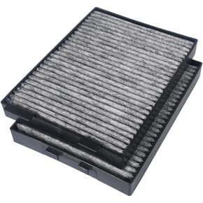 HIFROM Cabin Dust Air Filter Activated Charcoal Carbon Replacement for 5 Series E39 520i 523i 525i 528i 530i 540i 520d A/C 64119216588 64110008138 CUK 2736-2 (Pack of 2)