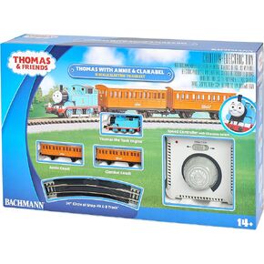 Bachmann Trains - Thomas with Annie and Clarabel Ready to Run Electric Train Set - N Scale, Blue