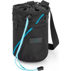 Chalk Bag for Rock Climbing - Bouldering Chalk Bag Bucket with 2 Large Zippered Pockets