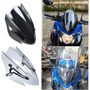 Windshield Compatible with Su-zu-ki GSX-S750 GSXS 750 GSXS 750 2017 18 2019 2020 2021 2022 Windscreen Windshield Deflector with Bracket Motorcycle Accessories (Light Smoke)