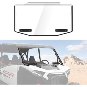 Full Windshield for 2024 RZR XP 1000 Accessories, Clear Hard Coated Polycarbonate Full Vented Windscreen for Polaris RZR XP 1000 / XP 4 1000 2024, Protects Against Debris and Rocks