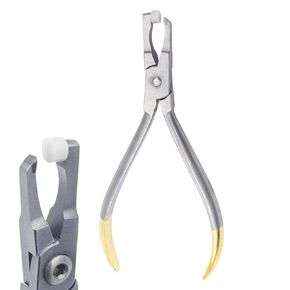 Orthodontic Band Removing Plier, Molar Band Remover Forceps with White Removable Cap, Used for Bracket, Bands, Wire, Banded Device Removal - Dental Surgical Tools Instrument Bracket