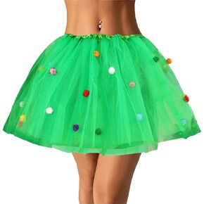 Tgirls Tutu Skirt for Women 3D Pom Pom Balls Tulle Skirts Layered Dance Skirt Fashion Puffy Costume Skirt for Girls