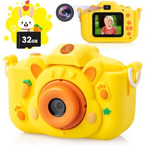 كاميرا للأطفال للأولاد والبنات، لعبة كاميرا رقمية سيلفي بعدسة مزدوجة من إليانور لعمر 3 4 5 6 7 8 9 10 سنوات، كاميرا تسجيل فيديو عالية الدقة 1080 بيكسل محمولة للأطفال، أعياد ميلاد الأطفال الصغار in Kuwait