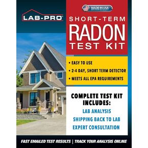 Short-Term Radon Test Kit for Home, EPA Certified Radon Detection - Includes 1 Detector for Quick Radon Assessment - Lab Analysis & Return Mailer Included - Prompt & Dependable Radon Testing