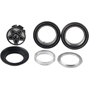Bike Headset Bearings, 34mm Bicycle Bearing Headset Heavy-Duty Headset 28.6mm Straight Steerer Fork Bearing (Black) 1 1/8 Headset Threadless 1 1/8 Headset Threadless 1 1/8 Headset