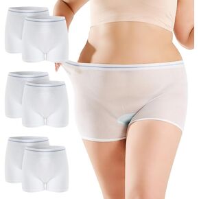 CARER Healthcare Incontinence Pregnancy 6Pack Mesh Postpartum Underwear Breathable,High Waist C section Underwear