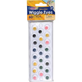 Creativity Street AC3437-02 Peel and Stick Wiggle Eyes, Black, 60 Piece (Pack of 1)