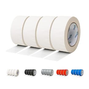 Gaffers Tape Red 4 Rolls Pack in Bulk Heavy Duty, 2" x30Yards Each, Professional Grade Gaffer Tape, Non-Reflective No Residue Hand Tear Self-Adhesive (Red, 4 Rolls)