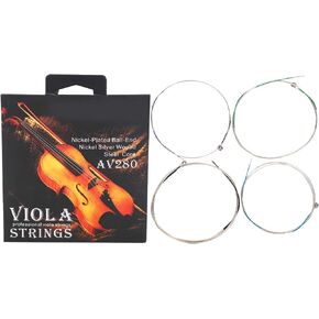 Viola Strings Set, 4 Pcs/Set Professional Durable Steel Core Universal Full Set Viola Strings, 0.01-0.04in E A D G Four Viola Strings suitable for 14"‑16" Violas Played Accessories
