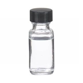 Wheaton W216889 French Square Bottle, Clear Glass, Capacity 0.5oz With 20-400 Black Phenolic Poly-Seal Lined Screw Cap, Diameter 26mm x 62mm (Case Of 48),1701T37CS