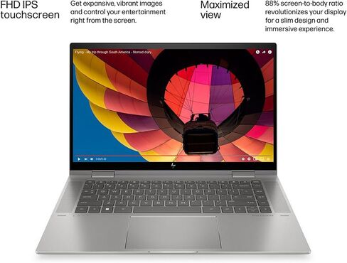كمبيوتر محمول HP Envy 2 في 1 قابل للتحويل، شاشة لمس IPS مقاس 15.6 بوصة، معالج AMD Ryzen 5 7530U، لوحة مفاتيح بإضاءة خلفية، Wi-Fi 6، صوت Bang & Olufsen، عمر بطارية 13 ساعة، Windows 11 (ذاكرة الوصول العشوائي 64 جيجابايت | 1 تيرابايت PCIe SSD) in Kuwait