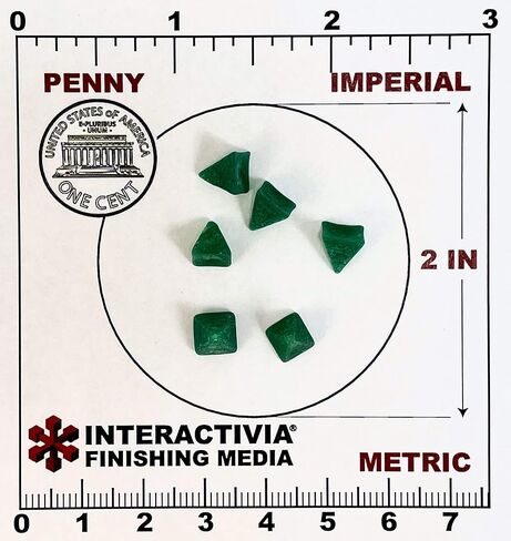 1/4 Inch Blue Plastic Resin Pyramid (Approx 220 grit) Tumbling or Vibratory Media 1 lbs / 0.45 kg | Includes a (Clean, Dry and Store) Bag | for use in Vibrating Tumbler or Rotating Tumblers in Saudi Arabia