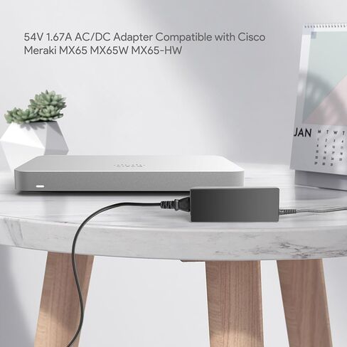 TAIFU 54V 1.67A شاحن محول تيار متردد متوافق مع Cisco Meraki MX65 MX65W MX65-HW MX65W-HW ترخيص الأمان المتقدم MA-PWR-90WAC 640-47010 600-47010 90W سلك إمداد الطاقة in Kuwait