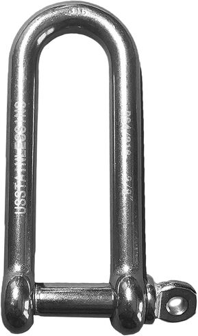 US STAINLESS Stainless Steel 316 Long D Shackle 3/8" (10mm) Marine Grade in Saudi Arabia