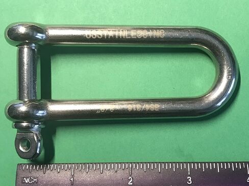 US STAINLESS Stainless Steel 316 Long D Shackle 3/8" (10mm) Marine Grade in Saudi Arabia