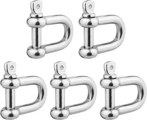 M4 5/32 بوصة 304 الفولاذ المقاوم للصدأ النمط الأوروبي مرساة تكبل القوس تزوير مع دبوس Clevis حلقة حزمة من 10 in Saudi Arabia