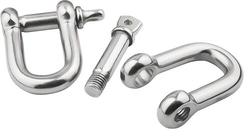 M4 5/32 بوصة 304 الفولاذ المقاوم للصدأ النمط الأوروبي مرساة تكبل القوس تزوير مع دبوس Clevis حلقة حزمة من 10 in Saudi Arabia