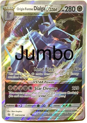 Origin Forme Dialga VSTAR - **Oversize** - Pokémon Jumbo Card - Promo SWSH256 in Saudi Arabia