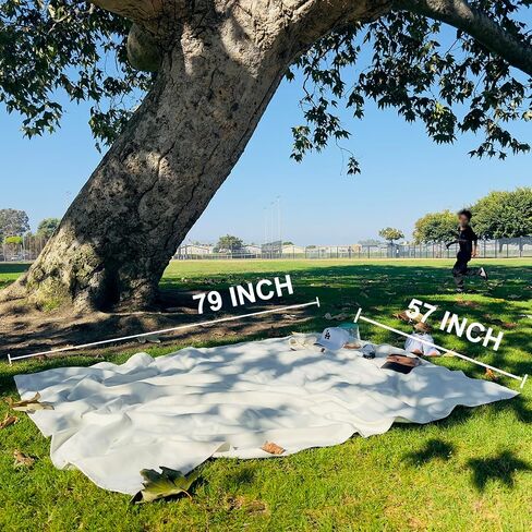 57"x 79",Extra Large Sand Beige Picnic Blanket Water Resistant,Outdoor Blanket,Park Beach Blanket,Camping Mat Light Weight Sturdy Canvas in Saudi Arabia