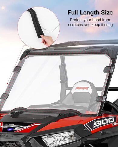 الزجاج الأمامي UTV، الزجاج الأمامي الكامل المقاوم للخدش، الزجاج الأمامي الشفاف متوافق مع 2014-2018 Polaris RZR 1000 XP 1000 4 XP Turbo و2015-2018 RZR 900 RZR 1000 XP in Kuwait