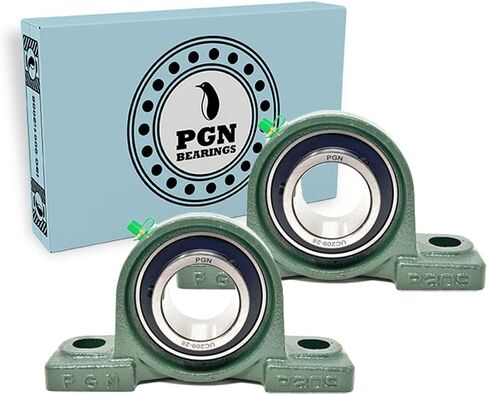 محمل كتلة الوسادة PGN UCP209-28 - حزمة من 2 محمل كتلة وسادة مثبتة - محامل فولاذية من الكروم مع تجويف 1 3/4 بوصة - محاذاة ذاتية in Saudi Arabia