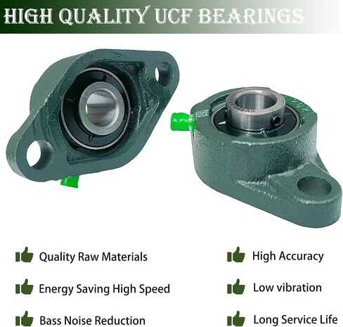 2 Pack UCFL204-12 Pillow Block Bearing, Flange Mount Ball Bearing Unit, 3/4 in Bore, 2-Bolt Flange, Self Aligning Cast Iron Housing, Set Screw Locking Style Flange Pillow Block Bearing in Kuwait