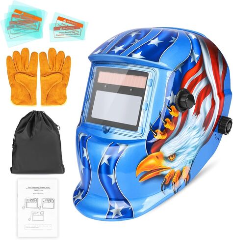 Welding True Color Helmet Auto Darkening Hood with Adjustable Shade Range 4/9-13 for TIG MIG ARC Welder Mask in Kuwait