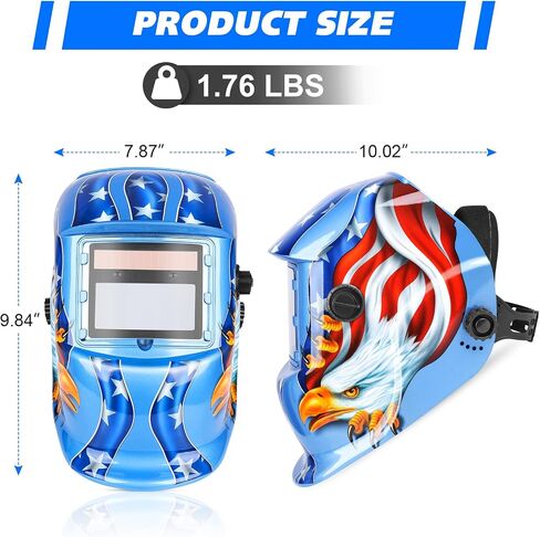 Welding True Color Helmet Auto Darkening Hood with Adjustable Shade Range 4/9-13 for TIG MIG ARC Welder Mask in Kuwait