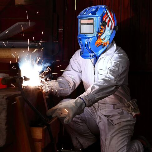 Welding True Color Helmet Auto Darkening Hood with Adjustable Shade Range 4/9-13 for TIG MIG ARC Welder Mask in Kuwait