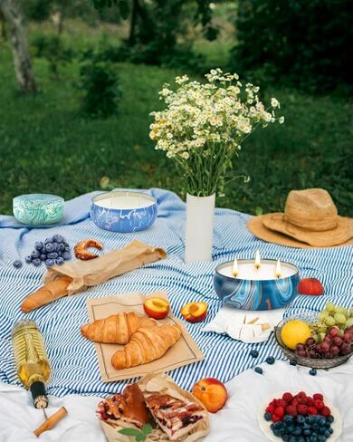 Citronella Candles Outdoor, 3 x 12oz Large Citronella Candle Sets for Home Patio Yard Garden Balcony Backyard Camping, 240hrs Long Lasting, 3 Wicks Natural Soy Wax Jar Candles Indoor in Kuwait