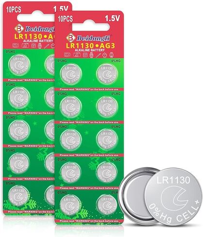 LR1130 AG10 Battery 1.5V Long-Lasting Alkaline Button Cell Batteries 20 Piece【5-Year Warranty】 in Kuwait