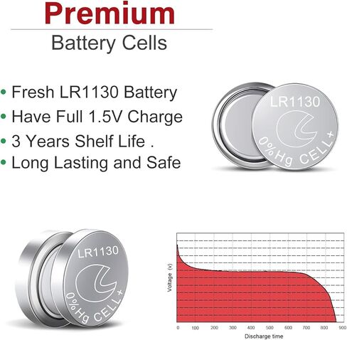 LR1130 AG10 Battery 1.5V Long-Lasting Alkaline Button Cell Batteries 20 Piece【5-Year Warranty】 in Kuwait