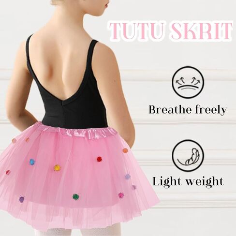 Tgirls Tutu Skirt for Women 3D Pom Pom Balls Tulle Skirts Layered Dance Skirt Fashion Puffy Costume Skirt for Girls in Saudi Arabia