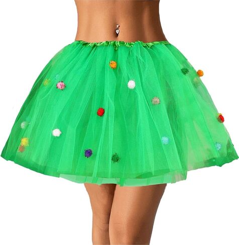 Tgirls Tutu Skirt for Women 3D Pom Pom Balls Tulle Skirts Layered Dance Skirt Fashion Puffy Costume Skirt for Girls in Saudi Arabia