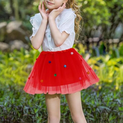 Tgirls توتو تنورة للنساء ثلاثية الأبعاد كرات بوم بوم تول التنانير الطبقات تنورة رقص موضة منتفخ زي تنورة للفتيات in Kuwait