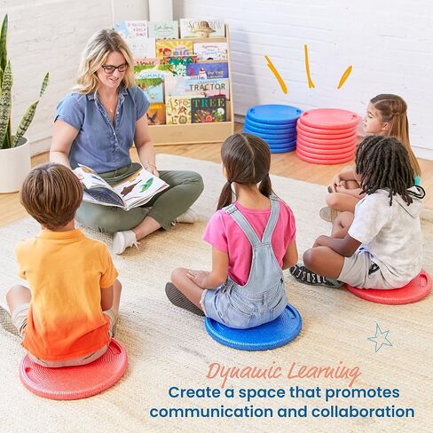 ECR4Kids CircleSpots، وسادات الجلوس، أزرق/أحمر، 20 قطعة in Saudi Arabia