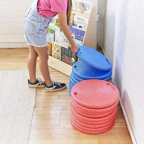 ECR4Kids CircleSpots، وسادات الجلوس، أزرق/أحمر، 20 قطعة in Saudi Arabia