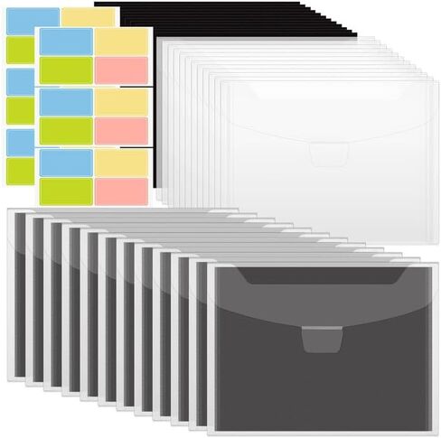 24PCS Die Cut Storage Set with Stamp and Die Storage Bags,Rubber Magnetic Sheets and Labels for Die Cut and DIY Scrapbooking Storage in Saudi Arabia