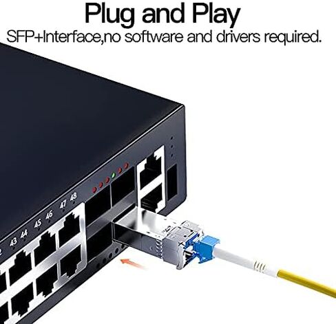 High-Speed 10Gb SFP+ Fiber Module, Compatible with Cisco, Netgear, Meraki, and More | 10G-Base-SR Multi-Mode LC Transceiver,850nm MMF Up to 550 Meters Transmission Range in Saudi Arabia