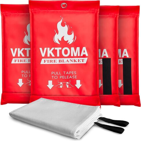 Fire Blankets Emergency for Home, Fire Blankets to Smother a Kitchen Fire, 40" x 40" Emergency Fire Blanket 4 Pack, Fiberglass Fire Blanket for Kitchen, Camping, Car, Picnic, Fireplace in Saudi Arabia