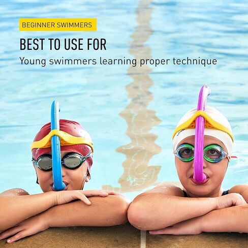 FINIS Stability Snorkel Jr - for Ages 6-10 - Swim Training Snorkel with Head Strap, Shorter Tube & Small Mouthpiece - for Swim Lessons, Swim School & Competition Training in Saudi Arabia