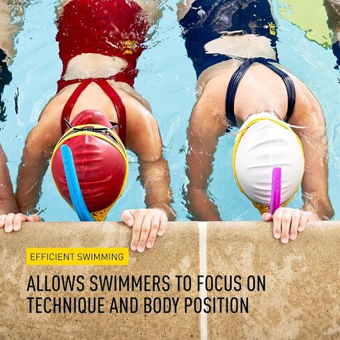 FINIS Stability Snorkel Jr - for Ages 6-10 - Swim Training Snorkel with Head Strap, Shorter Tube & Small Mouthpiece - for Swim Lessons, Swim School & Competition Training in Saudi Arabia