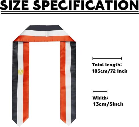 علم مصر التخرج وشاح سرق للدراسة على متن الطلاب الدوليين في الخارج الكبار للجنسين - رائع التخرج شال وشاح سرق يلتف وشاح in Kuwait