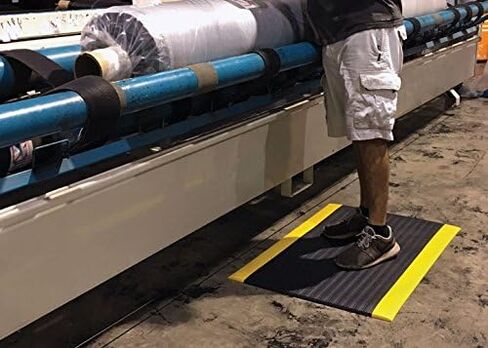 18030505T Comfort Step 3/8" Anti-Fatigue Mat with Pebble Emboss, Grey, 3' x 5' in Saudi Arabia