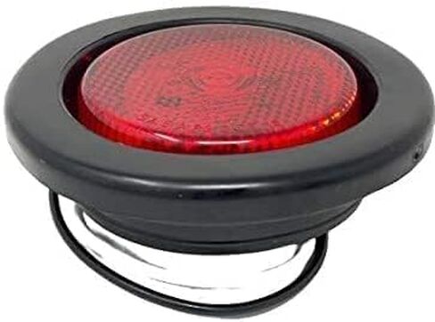 All Star Truck Parts] 2x 2.5 Amber 4 Led Round Side Marker Clearance Lights Grommet Flush Mount, Sealed Truck Trailer with Reflex Lens, IP67 Waterproof- Super Bright DOT SAE P2 FMVSS 180 in Saudi Arabia